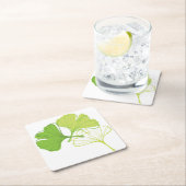 イチョウの葉 スクエアペーパーコースター (インサイチュ)