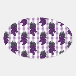 イチョウの葡萄 楕円形シール