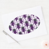 イチョウの葡萄 楕円形シール (封筒)