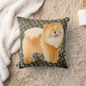 イチョウの赤い食事の枕-生地およびサイズを選んで下さい クッション (ブランケット)