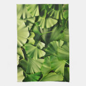 イチョウのbilobaの木の葉の自然の植物の質 キッチンタオル (縦)
