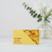 イチョウのBilobaの葉 名刺 (スタンド正面)