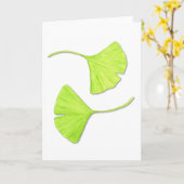 イチョウはメッセージカードか挨拶状を去ります カード (黄色い花)