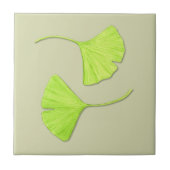 イチョウは自然の芸術のタイル|にカスタマイズ可能な色を去ります タイル (正面)