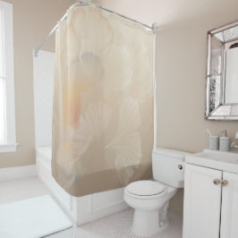 イチョウ植物学抽象芸術グラフィックアート赤面 シャワーカーテン