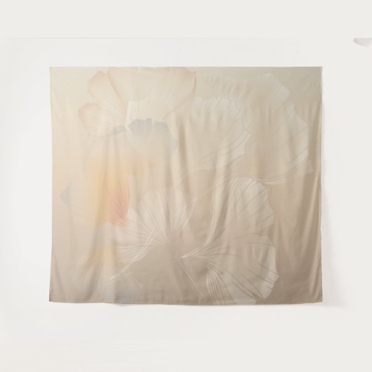 イチョウ植物学抽象芸術グラフィックアート赤面 タペストリー (正面(横))