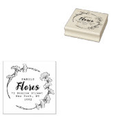 イチョウ葉のリース名 ラバースタンプ (押印)