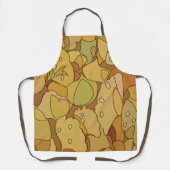 イチョウ葉の抽象芸術 エプロン (正面)
