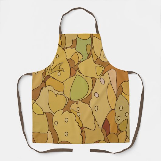 イチョウ葉の抽象芸術 エプロン (正面)