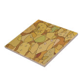 イチョウ葉の抽象芸術 タイル (側面)