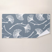 イチョウ葉の継ぎ目のない模様 バスタオル (バスタオル)