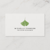 イチョウ葉シンプル自然ミニマル 名刺 (正面)
