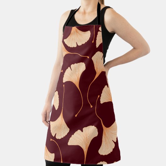 イチョウ葉ロバの花のシームレスなパターン。 エプロン (インサイチュ)