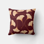 イチョウ葉ロバの花のシームレスなパターン。 クッション (裏面)