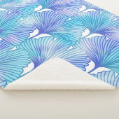 イチョウ葉ロバ秋柄 シェルパブランケット (3/4)