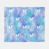 イチョウ葉ロバ秋柄 フリースブランケット (正面(横))