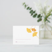イチョウ葉結婚の席の座席表 プレイスカード (スタンド正面)