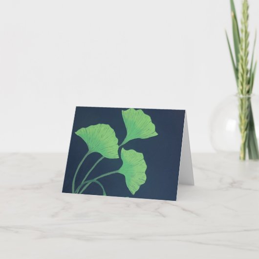 イチョウ葉 サンキューカード (正面)