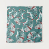 イチョウ葉、テーブルクロス模様。 タペストリー (正面(横))