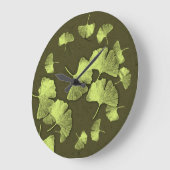 イチョウ葉 ラージ壁時計 (傾斜)