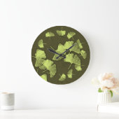 イチョウ葉 ラージ壁時計 (ホーム)