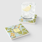 イチョウ踊りモノグラム文字P ストーンコースター (横)