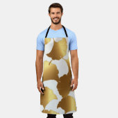 イチョウ金ゴールド:高級ヴィンテージデザイン。 エプロン (着用した状態)