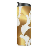 イチョウ金ゴールド:高級ヴィンテージデザイン。 タンブラー (回転右)