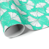 イチョウ離れロバの手描き模様 ラッピングペーパー (ロールコーナー)