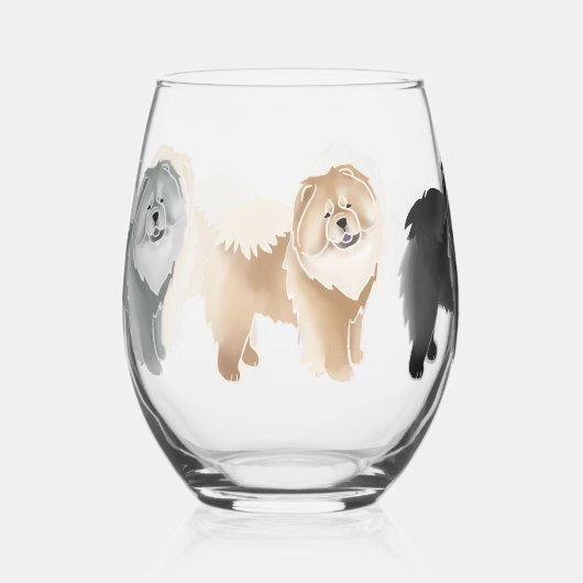 イチョウ5コートカラーステムレスワイングラス ステムなしワイングラス (左)