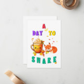 イチョウ・オークボタニー共有感謝祭の日 ノートカード (正面/裏面インサイチュ)