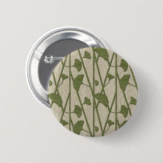 イチョウ 缶バッジ (正面&裏面)