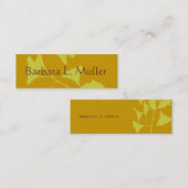 イチ白熱［赤熱］光を放つョウの枝と葉 スキニー名刺 (正面/裏面)