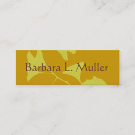 イチ白熱［赤熱］光を放つョウの枝と葉 スキニー名刺