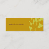 イチ白熱［赤熱］光を放つョウの枝と葉 スキニー名刺 (裏面)