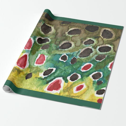 イチ科ブラウンマス釣り ラッピングペーパー (アンロールド)