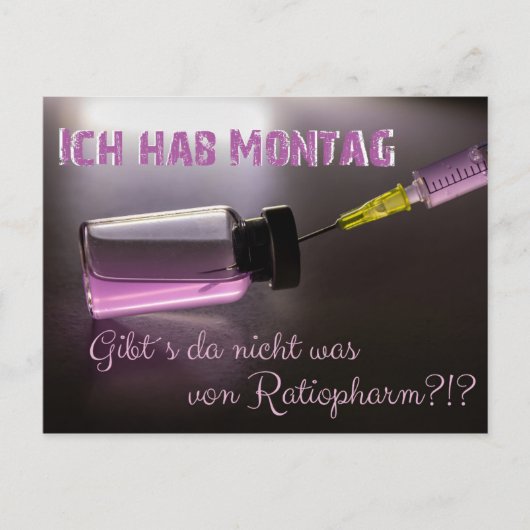 イチ・ハブ・モンタグ – ギブズ・ダはジェーゲンだった？ ポストカード (正面)