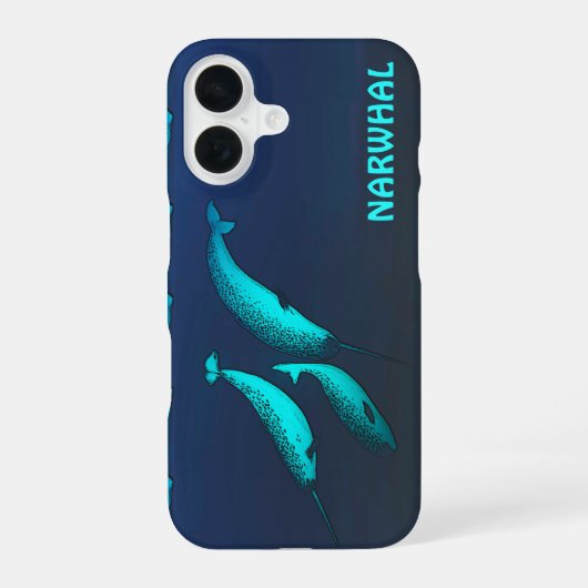 イッカククジラ iPhone 16ケース (裏面)