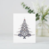 イッカクサンタ帽子クリスマスイルミネーションXmas海 シーズンポストカード (スタンド正面)