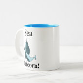 イッカク 海のユニコーン 楽しい ツートーンマグカップ (正面左)