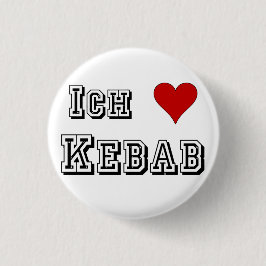 イッチ·リーベ·ケバブ·イ·ラブ·ケバブ·ドイツ語 缶バッジ