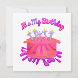 イッツアイズBデイお誕生日ケーキ招待状 招待状