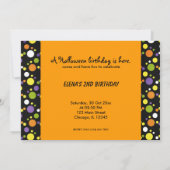 イッツィビティースパイダー誕生日ハロウィーン 招待状 (裏面)