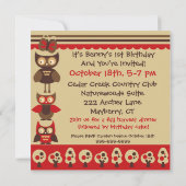 イッツオータムフーフクロウ誕生日招待状 招待状 (裏面)