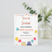 イッツタイムパーティー誕生日招待状 ポストカード (スタンド正面)