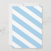 イッツツインズボーイズベビーシャワーブルー金ゴールド招待状 招待状 (裏面)