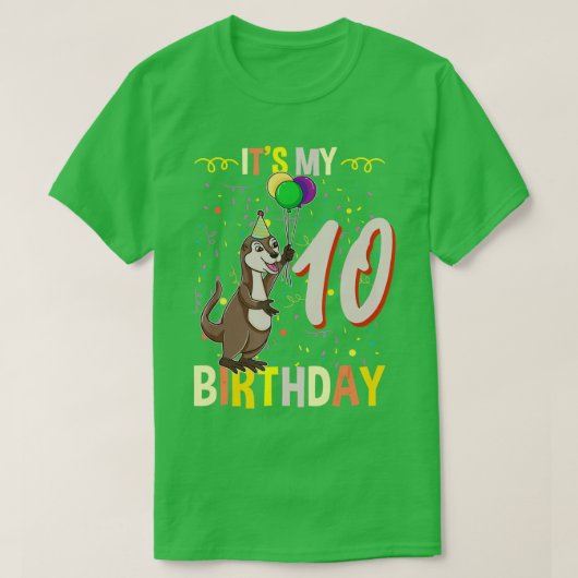 イッツマイ10誕生日シーオッター Tシャツ (デザイン正面)