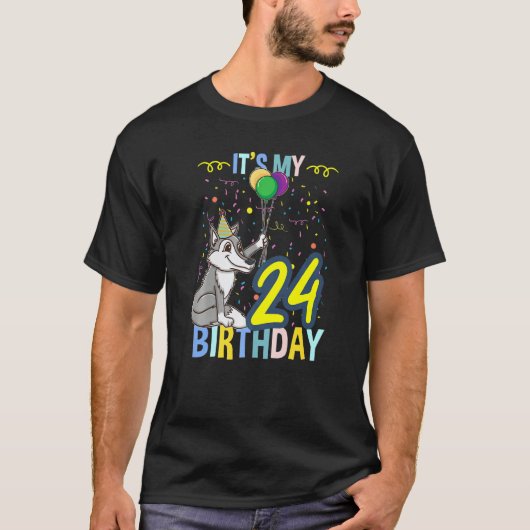 イッツマイ24誕生日ウルフ Tシャツ (正面)