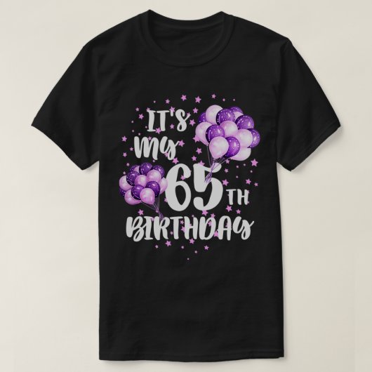 イッツマイ65誕生日おもしろいハッピーバースデースターBa Tシャツ (デザイン正面)