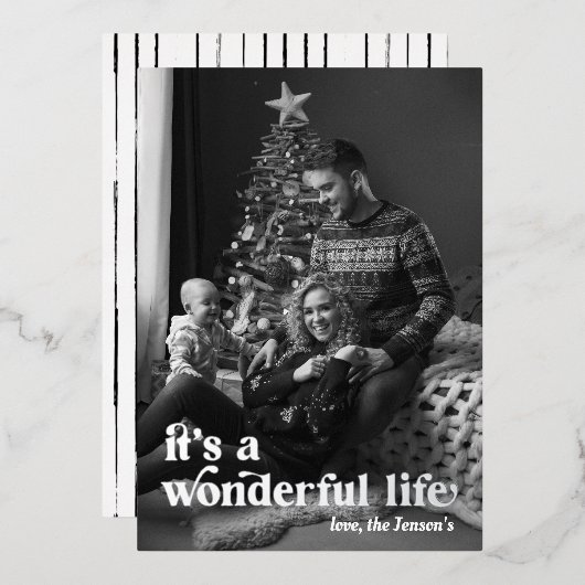 イッツ・ア・ワンダフル・ライフ ゴールドホイル フォトカード 箔シーズンカード (正面/裏面)